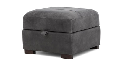 DFS-UPH-05621 Grade-C3 DFS Julius Storage Footstool Grand Saddle Grey RRP £379