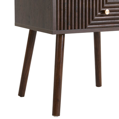 DUS-CC2-00940 Grade-C1 Dusk Dora 2 Drawer Nightstand - Walnut RRP £109