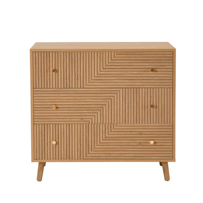 DUS-CC2-03956 Grade-B Dusk Dora 3 Drawer Chest - Light Wood RRP £189.00