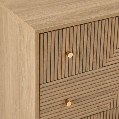 DUS-CC2-03956 Grade-B Dusk Dora 3 Drawer Chest - Light Wood RRP £189.00