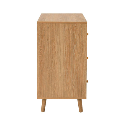 DUS-CC2-03956 Grade-B Dusk Dora 3 Drawer Chest - Light Wood RRP £189.00