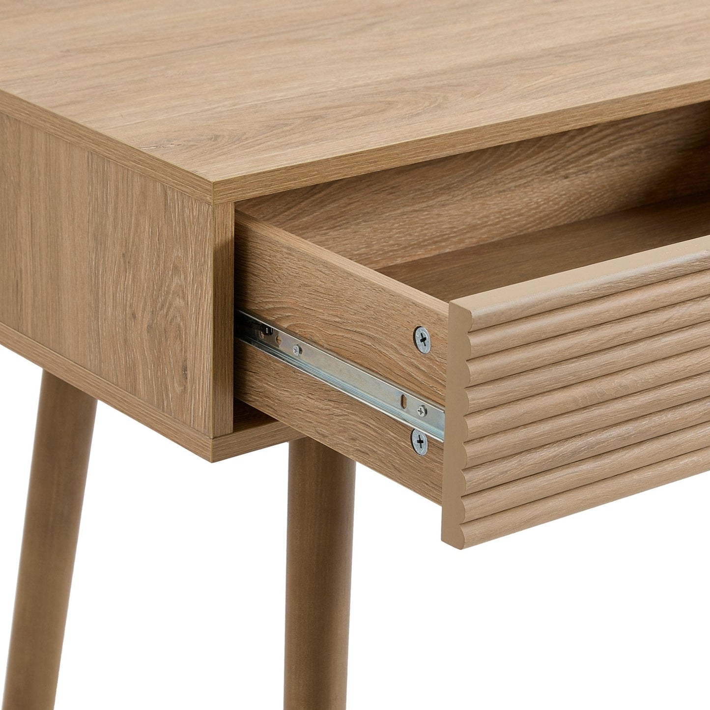 DUS-CC2-04994 Grade-BER Dusk Dora Dressing Table Console - Light Wood RRP £159.00