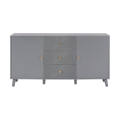 DUS-GOL-02928 Grade-B Dusk Dora Large Sideboard with Drawers - Light Grey RRP £260