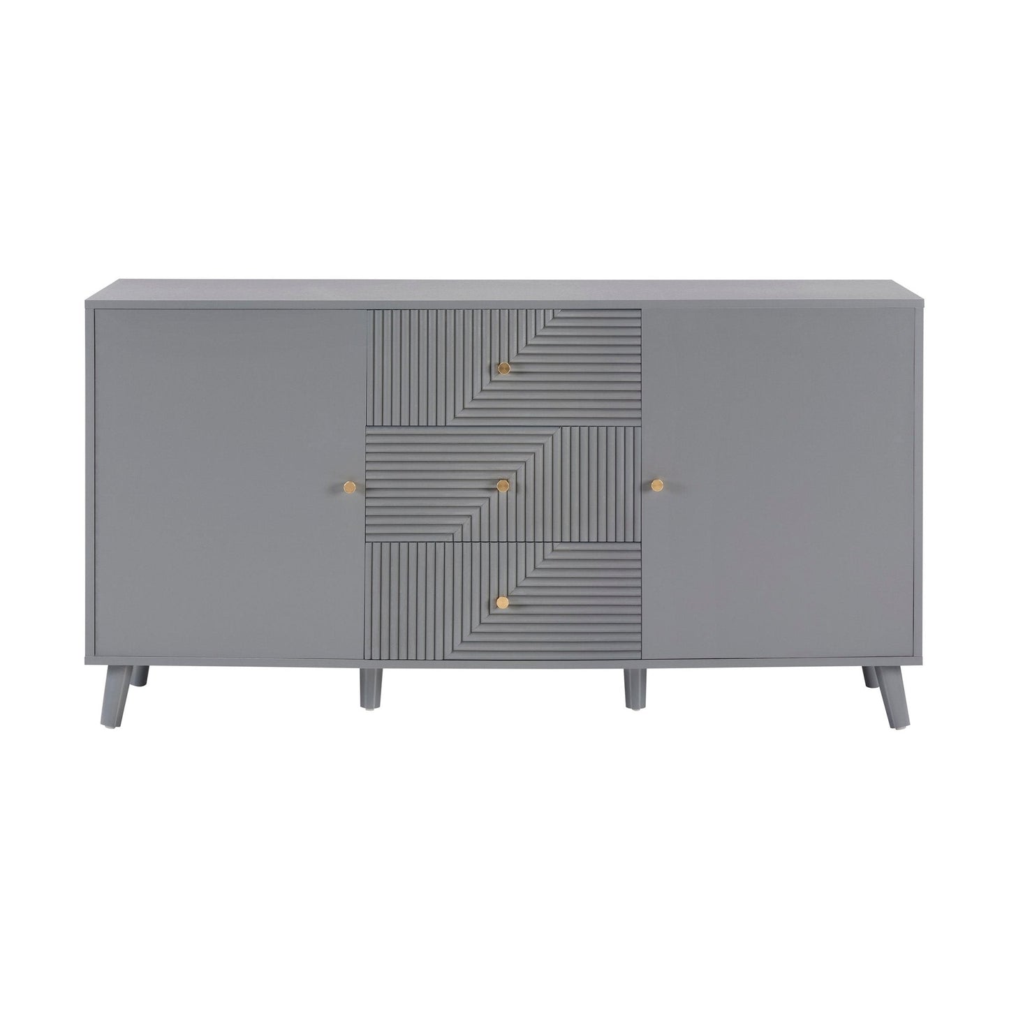 DUS-CC2-04344 Grade-C1 Dusk Dora Large Sideboard with Drawers - Light Grey RRP £217.00