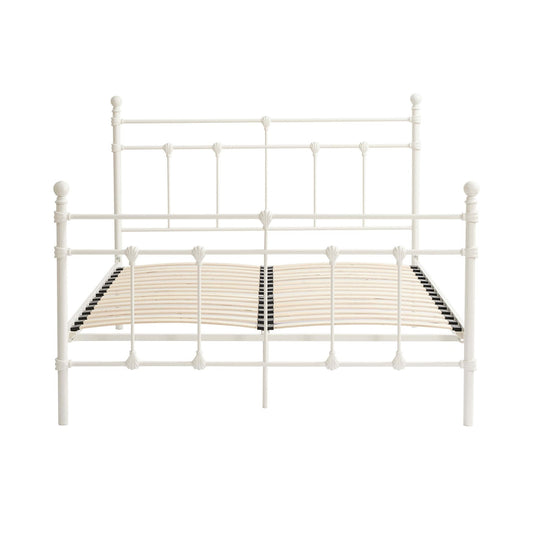 CCG-STO-00479 Grade-C3 Dusk Dorset Double Metal Bed Frame - White RRP £149.00