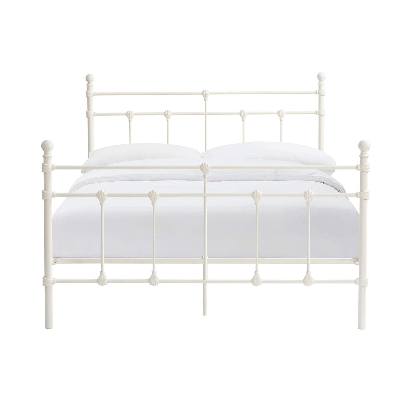 CCG-STO-00479 Grade-C3 Dusk Dorset Double Metal Bed Frame - White RRP £149.00