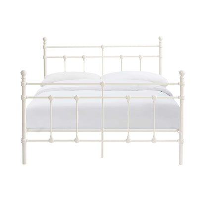 CCG-STO-00479 Grade-C3 Dusk Dorset Double Metal Bed Frame - White RRP £149.00