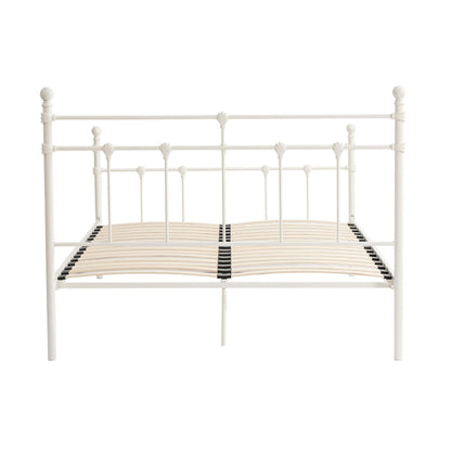 DUS-GOL-01942 Grade-B Dusk Dorset Metal Bed Frame - White RRP £199