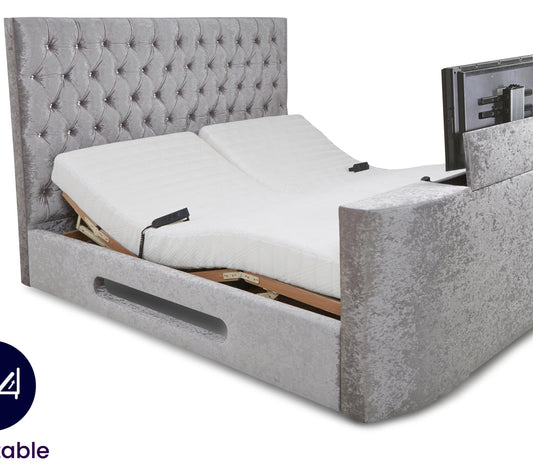 DFS-HO2-02957 Grade-BER-DOA DFS Impulse King Size Adjustable TV Bed Impulse Silver RRP £3049