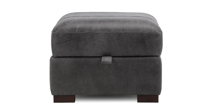 DFS-UPH-05621 Grade-C3 DFS Julius Storage Footstool Grand Saddle Grey RRP £379