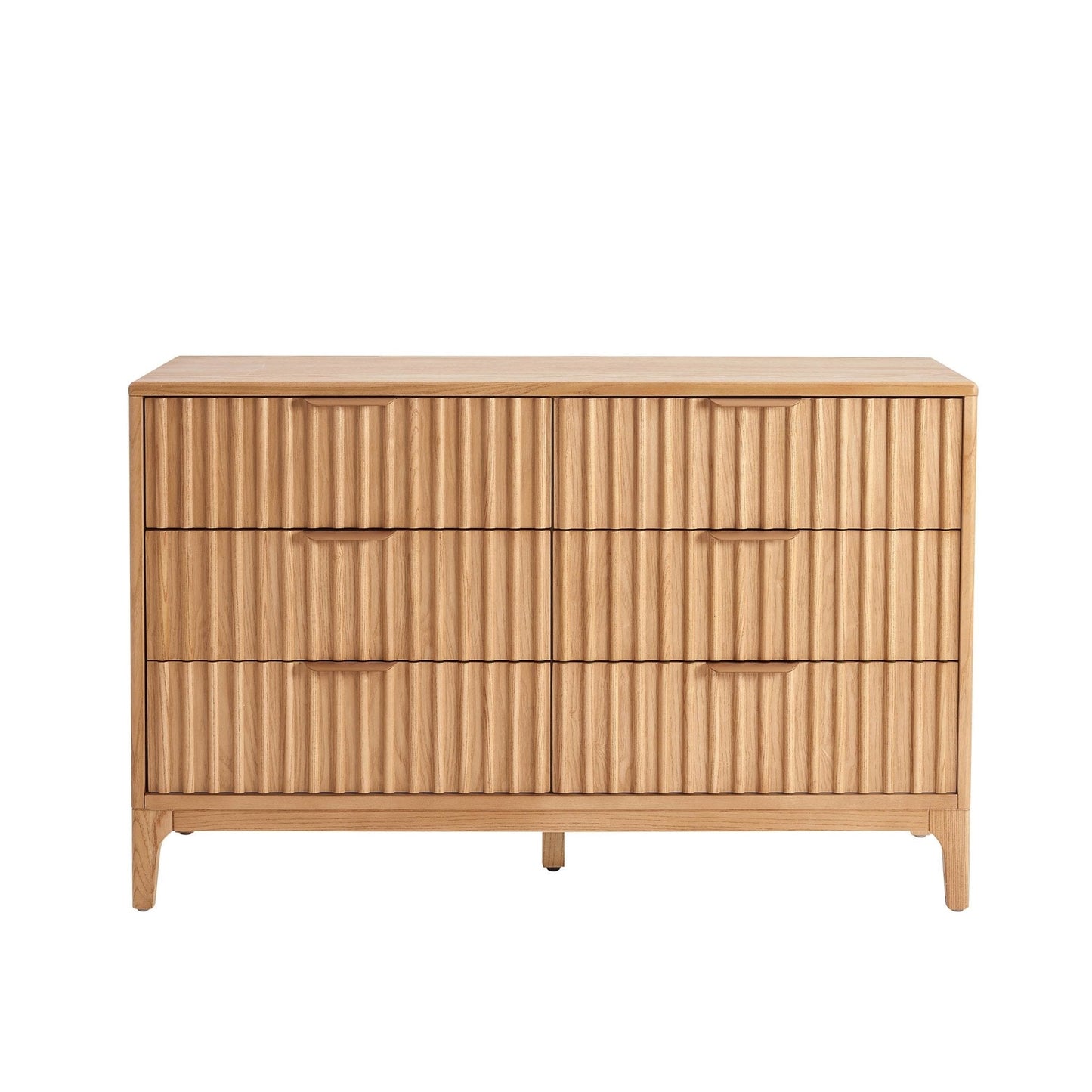 DUS-CC2-04023 Grade-B Dusk Elena Ash 6 Drawer Chest - Light Wood RRP £319.00