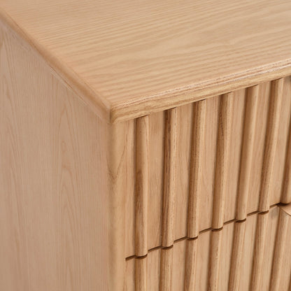 DUS-CC2-04023 Grade-B Dusk Elena Ash 6 Drawer Chest - Light Wood RRP £319.00