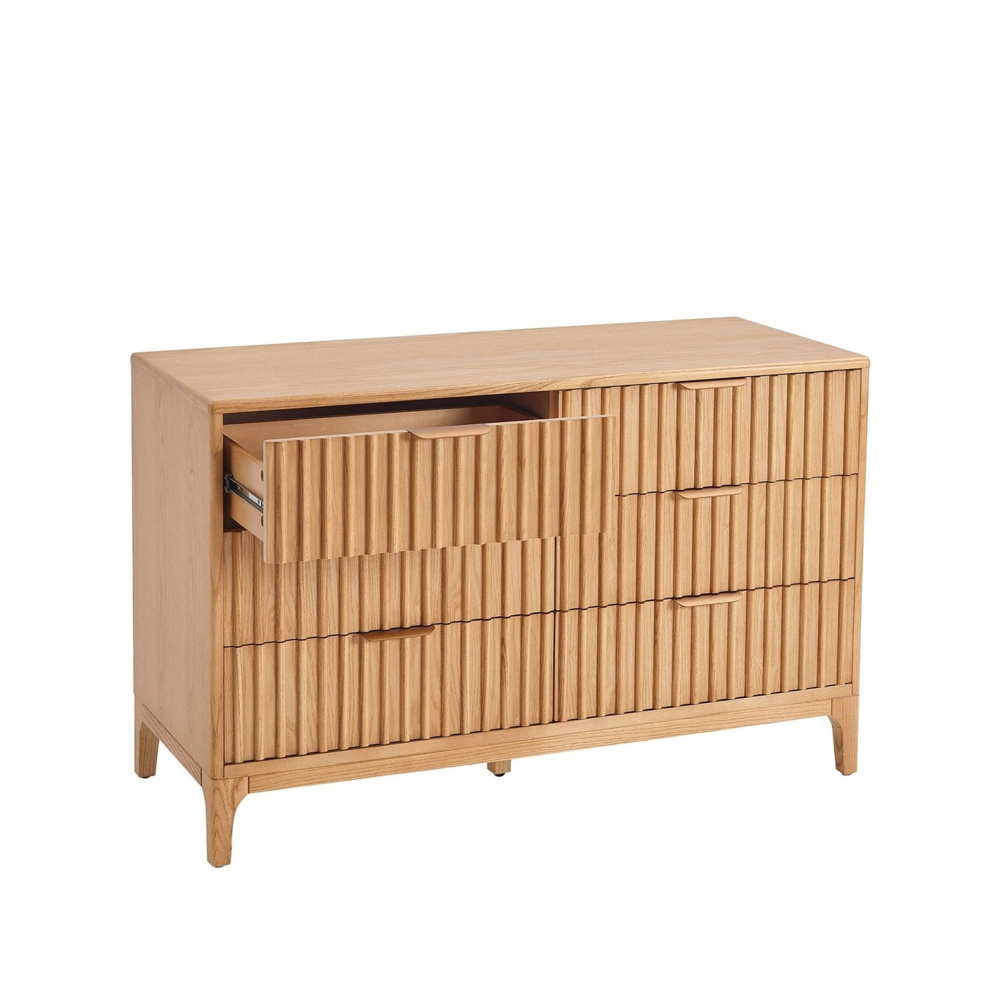 DUS-CC2-04023 Grade-B Dusk Elena Ash 6 Drawer Chest - Light Wood RRP £319.00