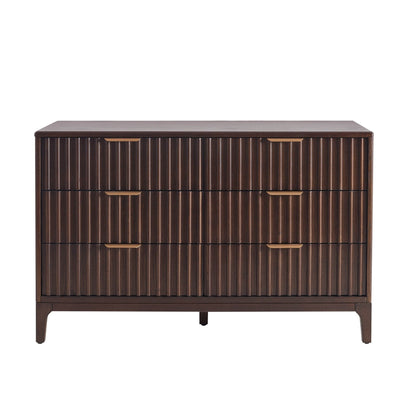 DUS-CC2-04763 Grade-B Dusk Elena Ash 6 Drawer Chest - Walnut RRP £319.00