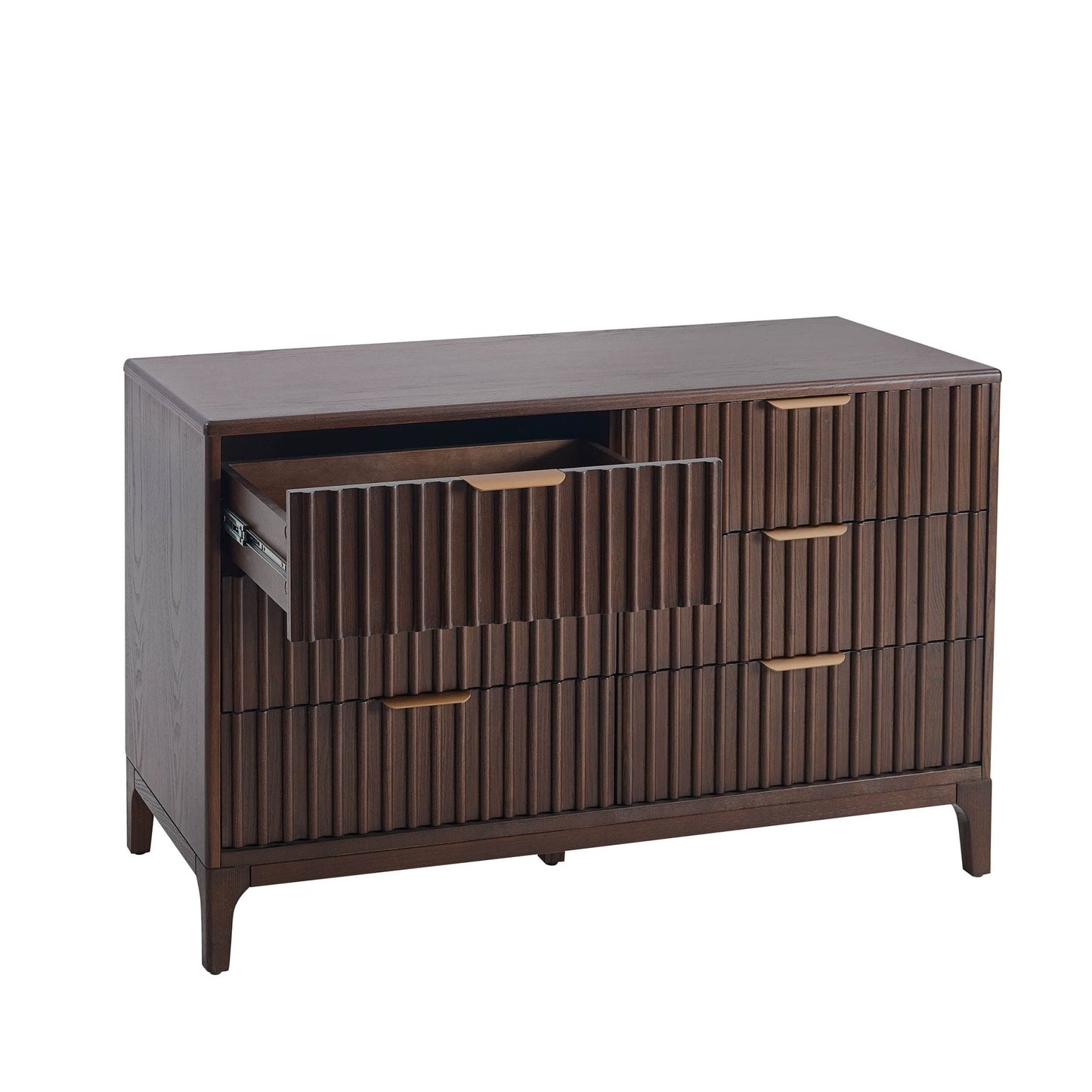 DUS-CC2-04262 Grade-B Dusk Elena Ash 6 Drawer Chest - Walnut RRP £319.00
