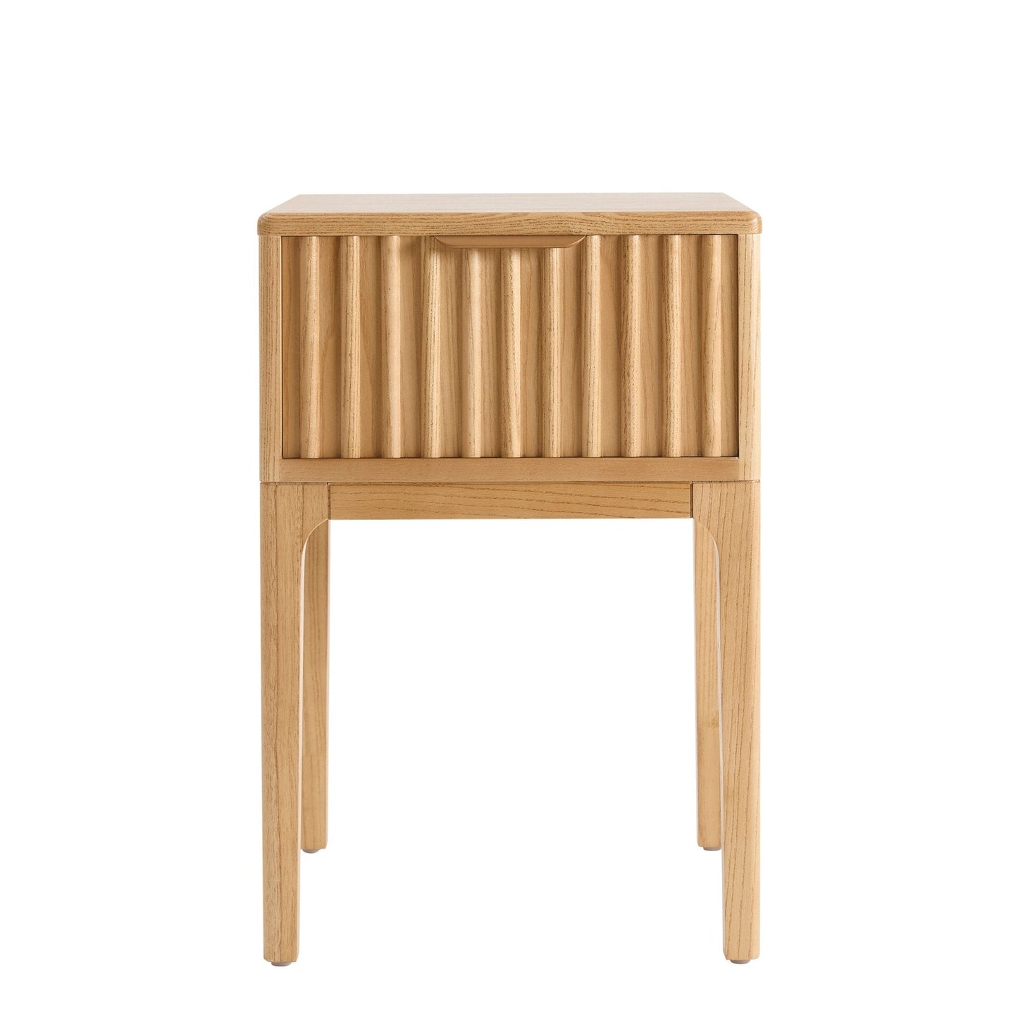 DUS-GOL-04408 Grade-B Dusk Elena Ash 1 Drawer Nightstand - Light Wood RRP £129