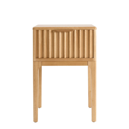 DUS-GOL-04408 Grade-B Dusk Elena Ash 1 Drawer Nightstand - Light Wood RRP £129