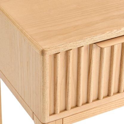 DUS-GOL-04408 Grade-B Dusk Elena Ash 1 Drawer Nightstand - Light Wood RRP £129