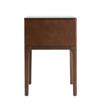 DUS-GOL-07433 Grade-B Dusk Elena Ash 1 Drawer Nightstand - Walnut RRP £129