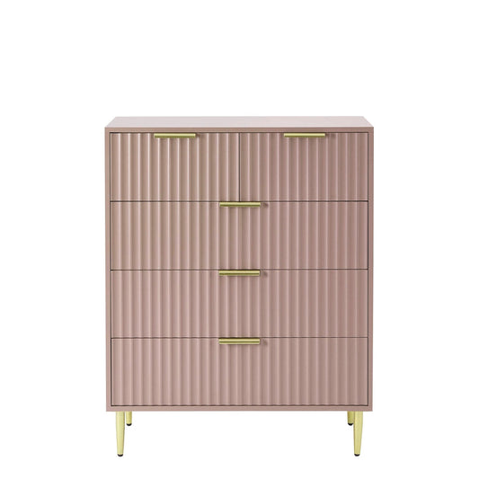 DUS-APM-54249 Grade-B Dusk Evie 5 Drawer Chest - Dusty Mauve RRP £309