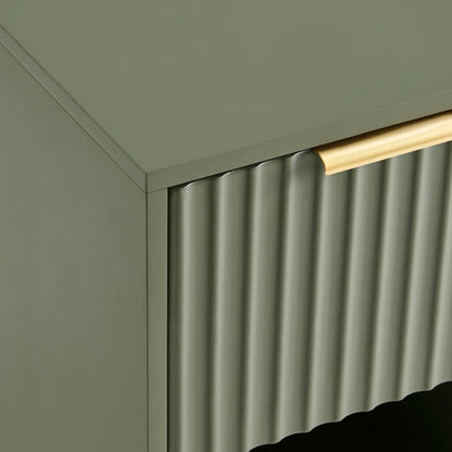 DUS-GOL-06142 Grade-B Dusk Evie 1 Drawer Nightstand - Vetiver RRP £89