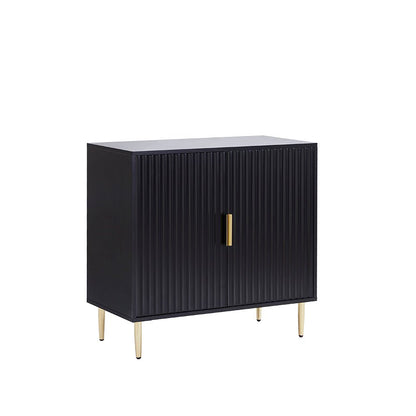 DUS-CC2-05092 Grade-B Dusk Evie Black & Gold Effect 2 Door Sideboard RRP £209.00