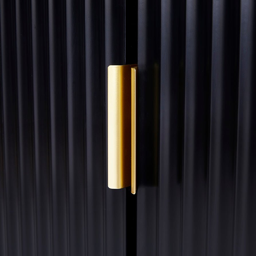 DUS-CC2-05092 Grade-B Dusk Evie Black & Gold Effect 2 Door Sideboard RRP £209.00