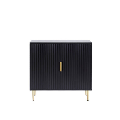 DUS-CC2-05092 Grade-B Dusk Evie Black & Gold Effect 2 Door Sideboard RRP £209.00