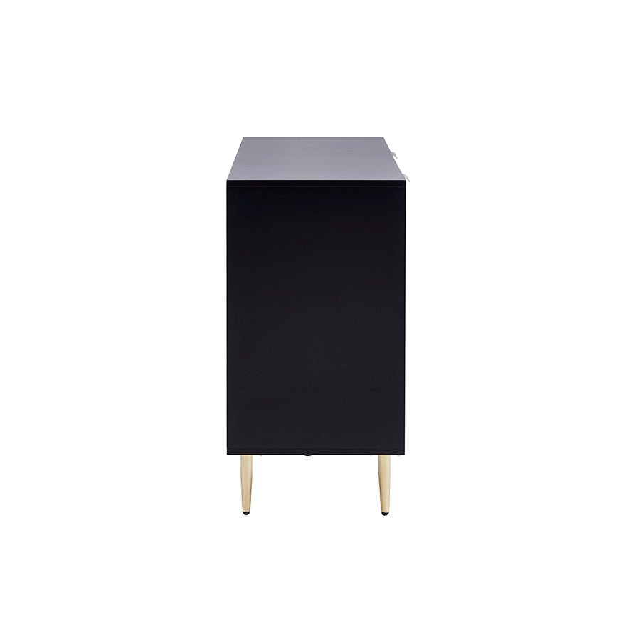 DUS-CC2-05092 Grade-B Dusk Evie Black & Gold Effect 2 Door Sideboard RRP £209.00