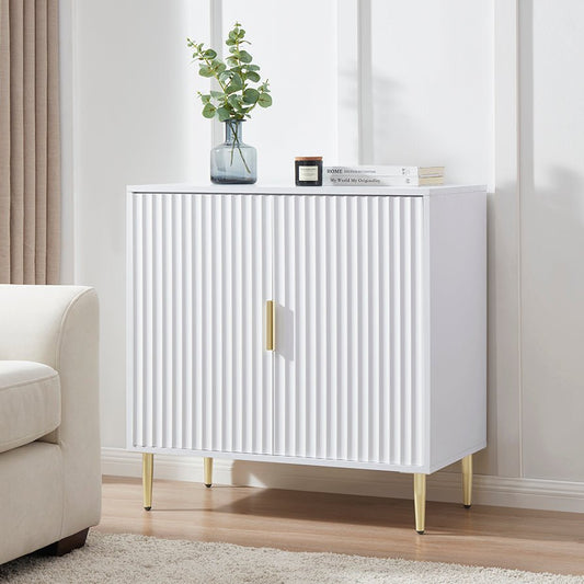 DUS-GOL-02753 Grade-B Dusk Evie Small Sideboard - Warm White RRP £242