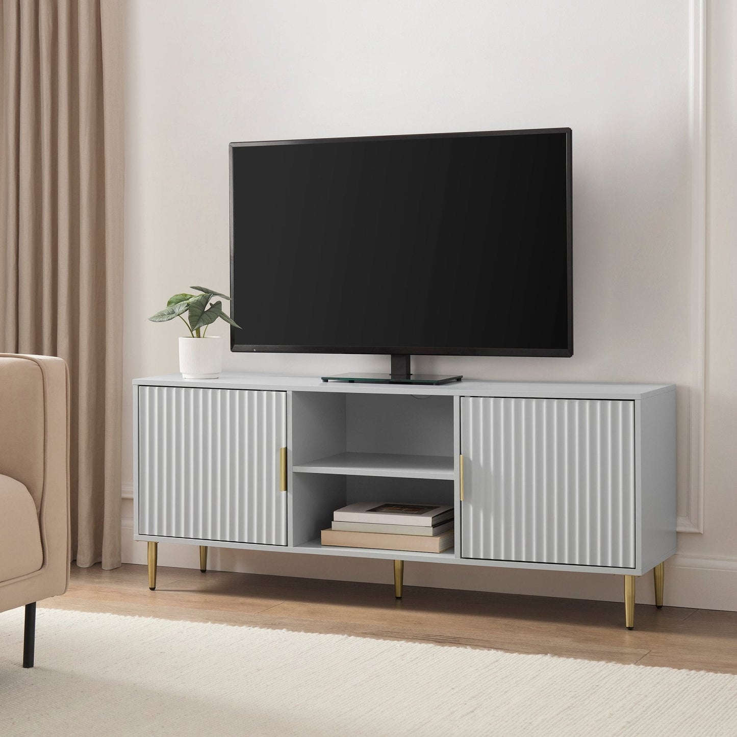 DUS-CC2-05066 Grade-B Dusk Evie TV Unit - Grey RRP £202.00