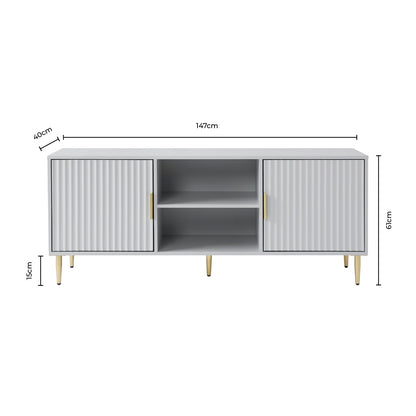 DUS-CC2-05066 Grade-B Dusk Evie TV Unit - Grey RRP £202.00