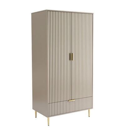 DUS-CC2-03876 Grade-B Dusk Evie 2 Door Wardrobe with Drawers - Taupe RRP £319.00