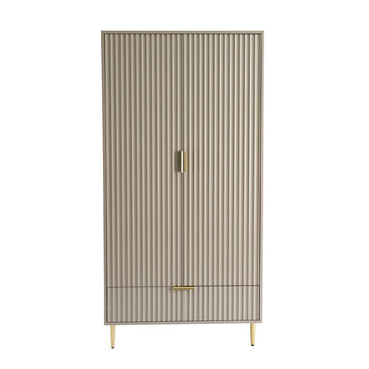 DUS-CC2-03876 Grade-B Dusk Evie 2 Door Wardrobe with Drawers - Taupe RRP £319.00