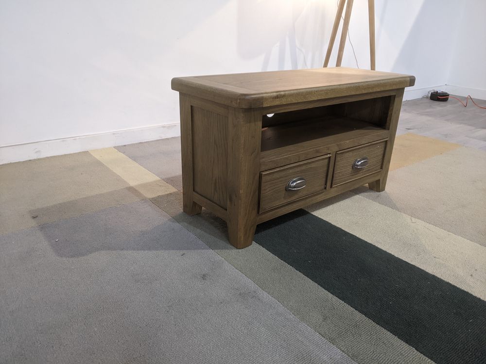 BFW-GOL-00934 Grade-BER Big Furniture Warehouse Holcombe Small TV Unit Dark Brown RRP £199