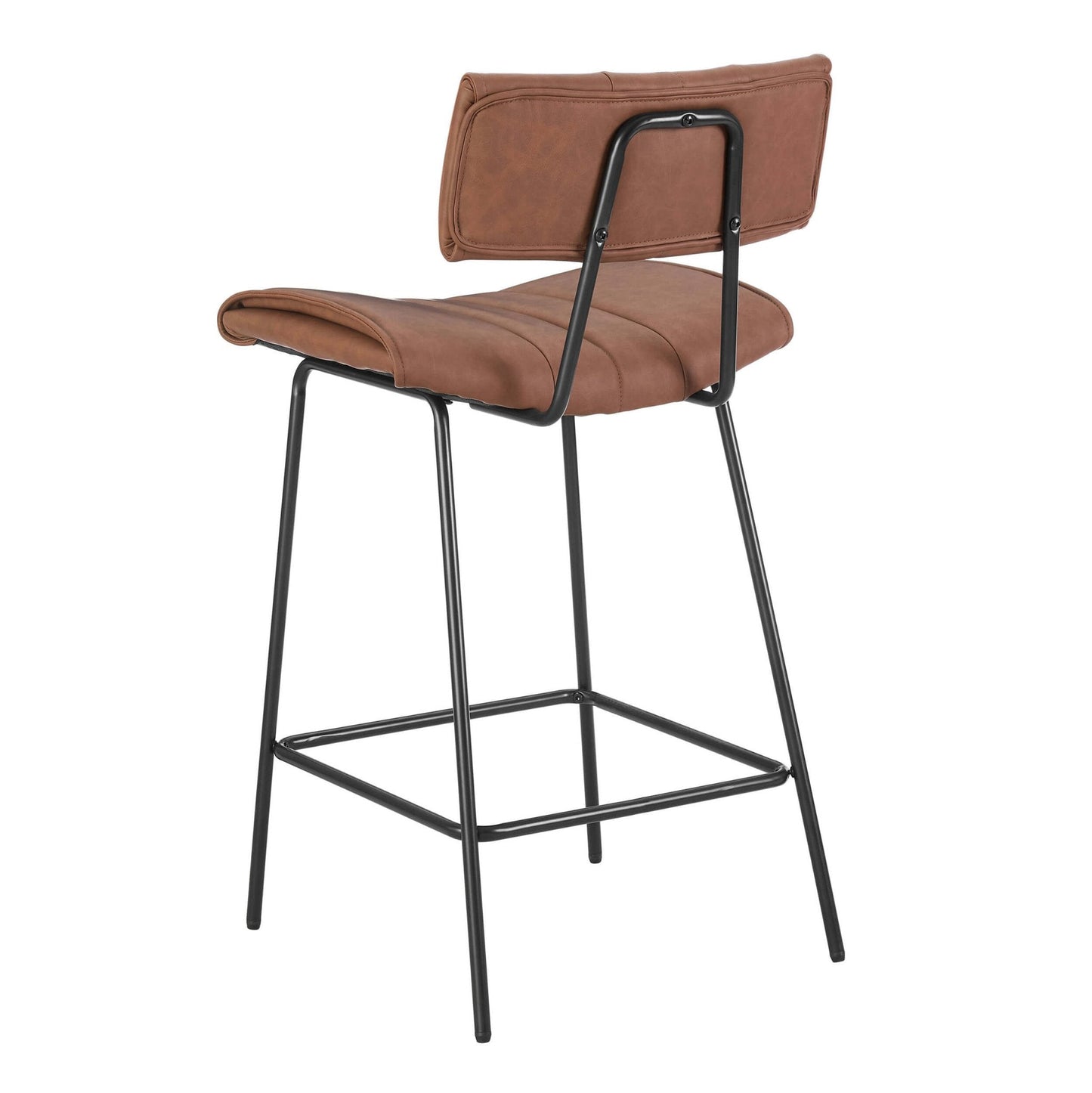 DUS-GOL-05692 Grade-B Dusk Fearne Set of 2 Barstools - Faux Leather Tan RRP £159