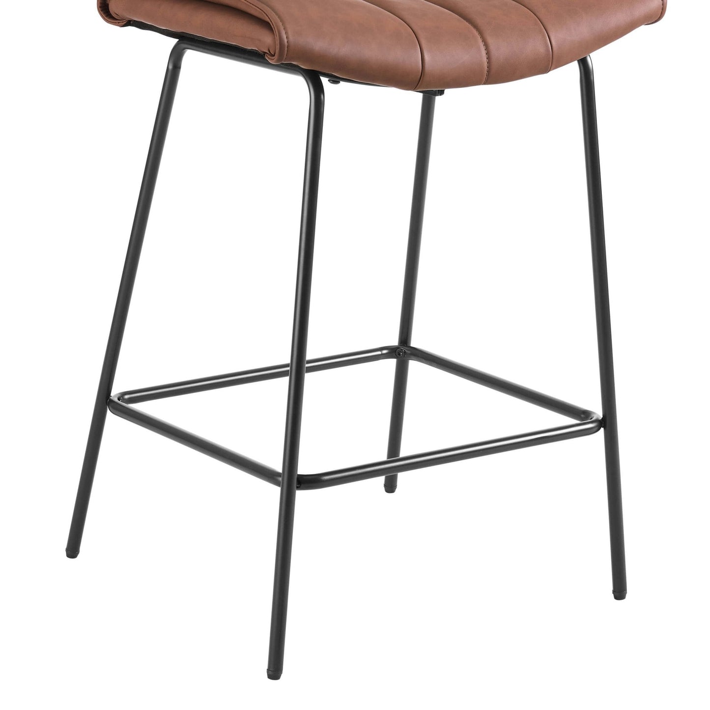 DUS-GOL-05692 Grade-B Dusk Fearne Set of 2 Barstools - Faux Leather Tan RRP £159