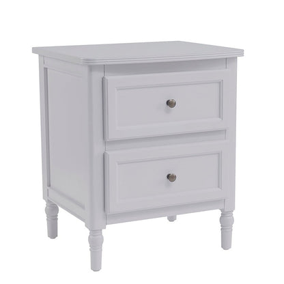 DUS-GOL-00711 Grade-B Dusk Ruby 2 Drawer Bedside Table - Washed Stone RRP £179