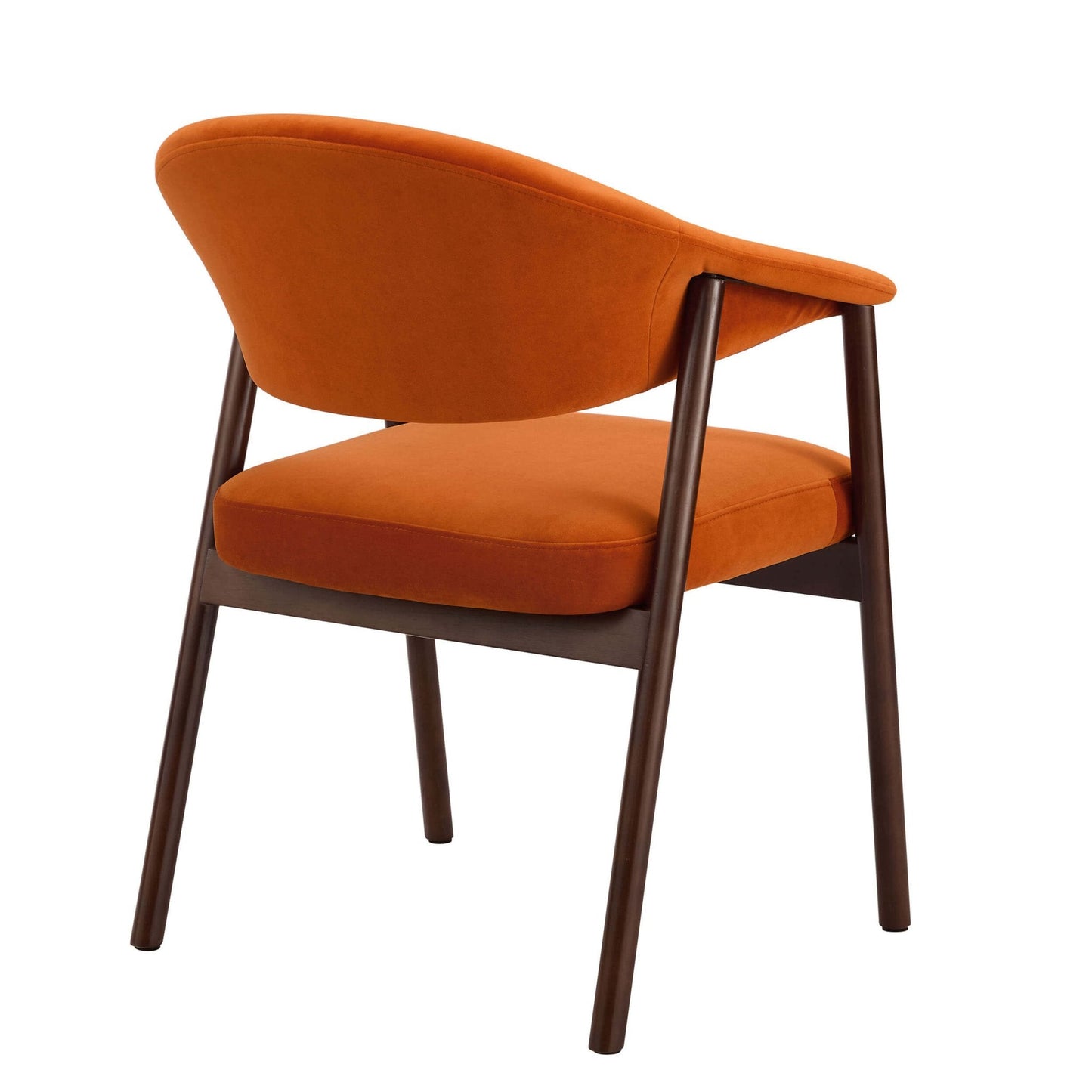 DUS-GOL-06986 Grade-B Dusk Frankie Dining Chair - Orange/Walnut RRP £129