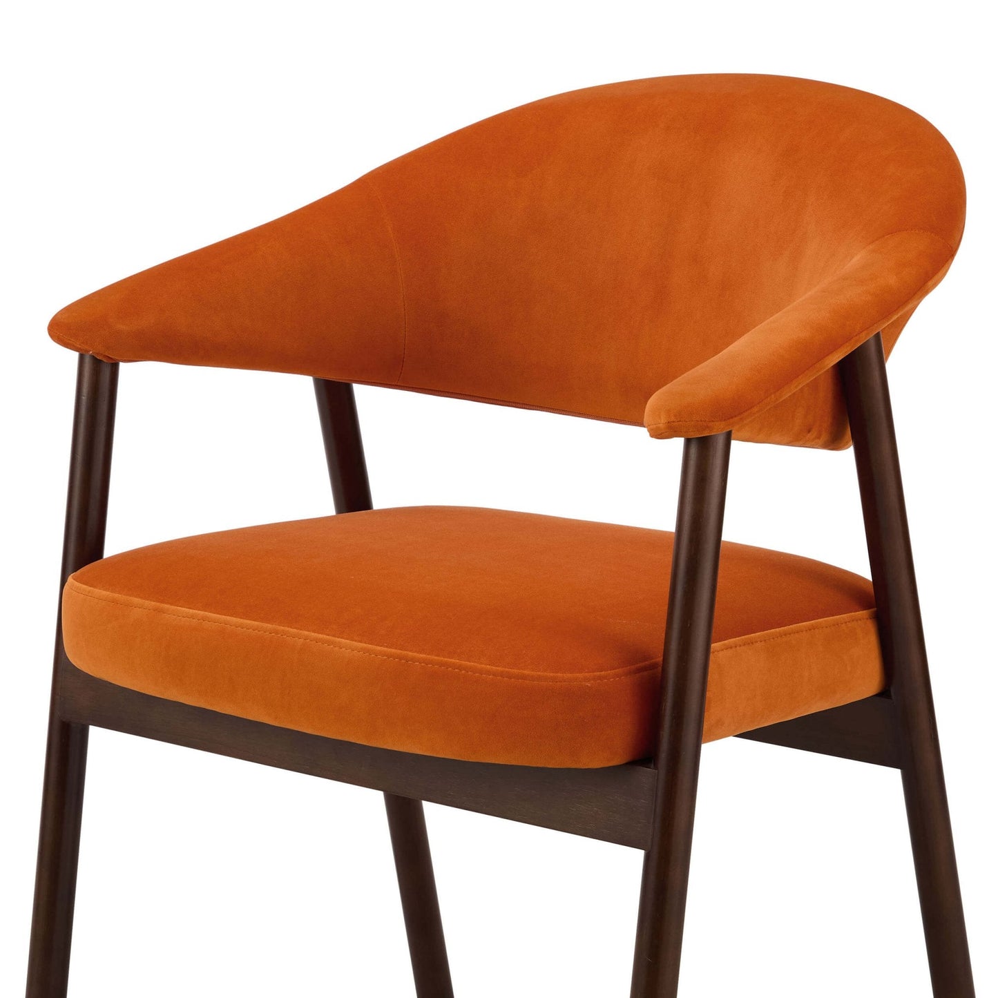 DUS-GOL-06986 Grade-B Dusk Frankie Dining Chair - Orange/Walnut RRP £129