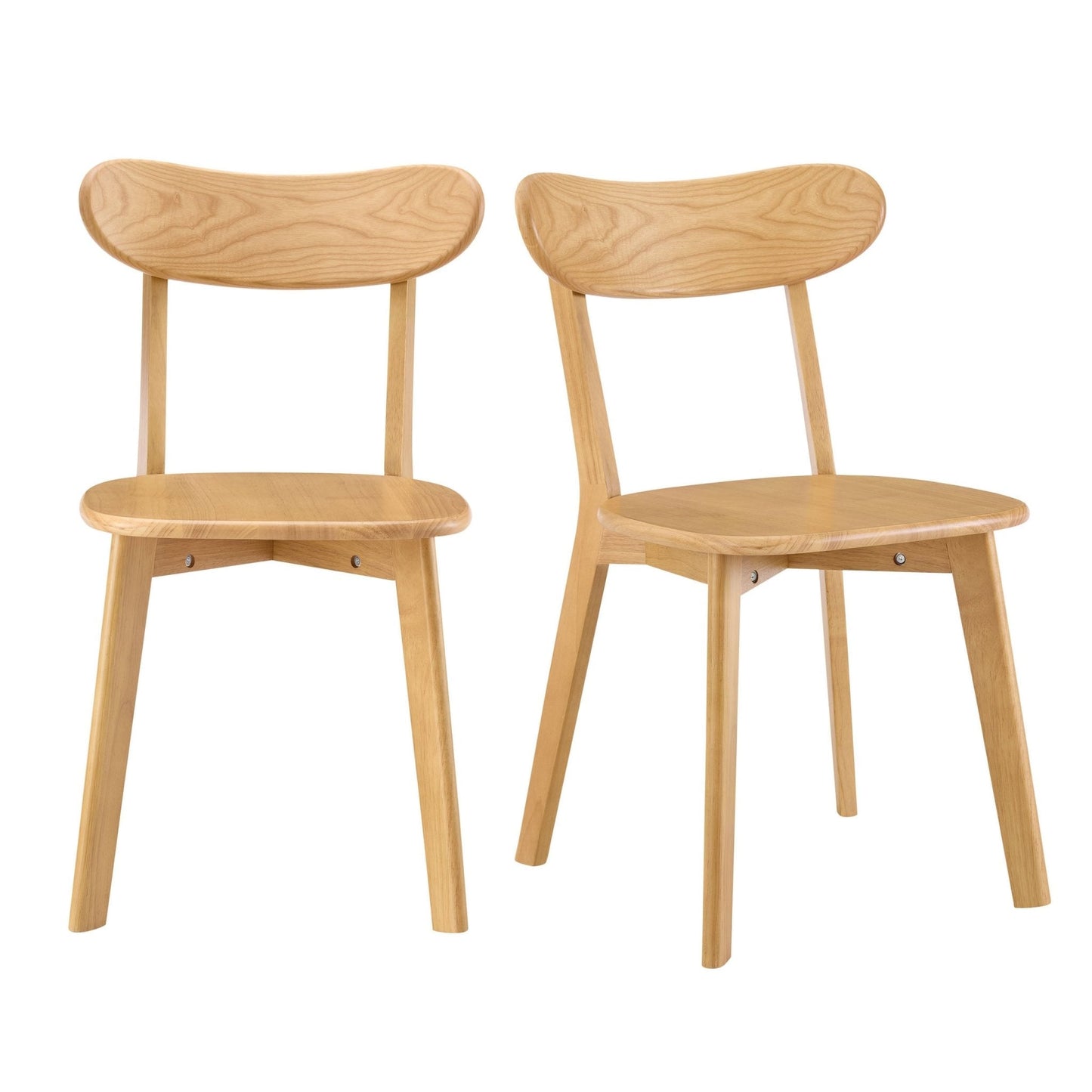 DUS-GOL-04867 Grade-B Dusk Georgia Set of 2 Dining Chairs - Light Wood RRP £149