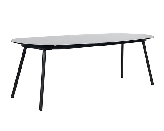 Grade-A Rattan Direct Selene Rope Weave Outdoor Glass Top Dining Table RRP £349