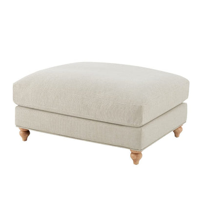 CCG-STO-00474 Grade-B Dusk Hampshire Traditional Pouffe - Textured Weave - Beige RRP £199.00