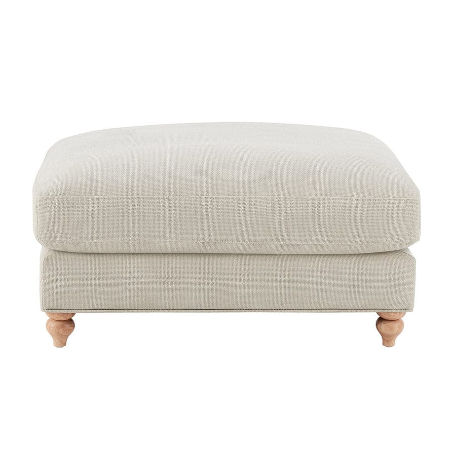 CCG-STO-00474 Grade-B Dusk Hampshire Traditional Pouffe - Textured Weave - Beige RRP £199.00