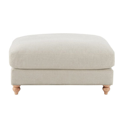 CCG-STO-00474 Grade-B Dusk Hampshire Traditional Pouffe - Textured Weave - Beige RRP £199.00