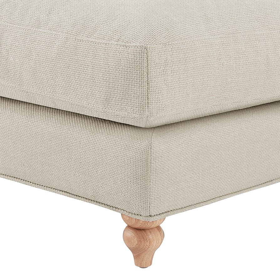 CCG-STO-00474 Grade-B Dusk Hampshire Traditional Pouffe - Textured Weave - Beige RRP £199.00