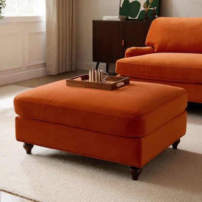 DUS-CC2-02704 Grade-B Dusk Hampshire Pouffe - Bright Orange RRP £199.00
