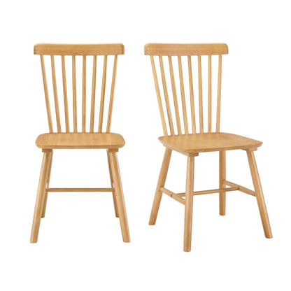 DUS-GOL-03776 Grade-B Dusk Harley Set of 2 Dining Chairs - Light Wood RRP £149