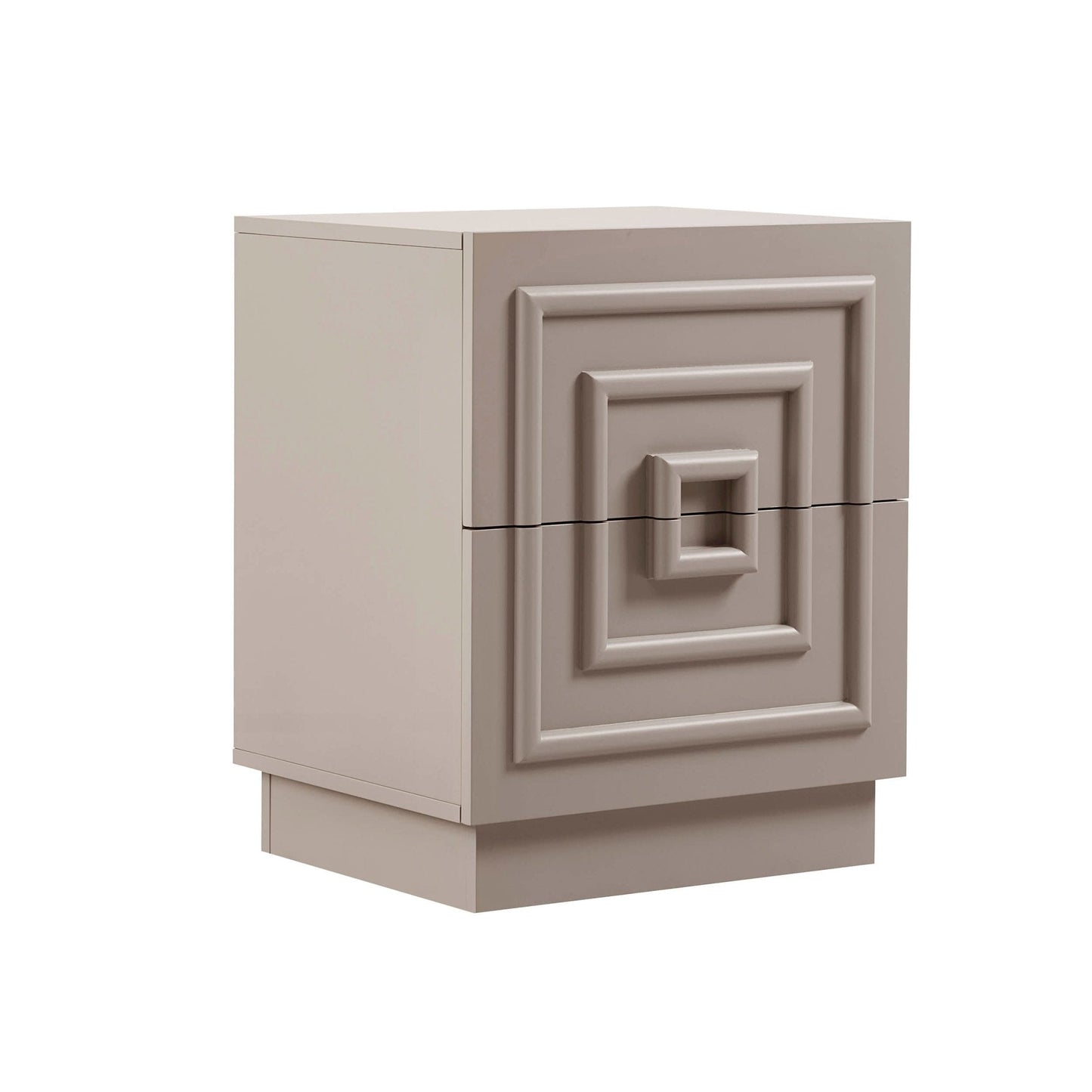 DUS-CC2-04163 Grade-B Dusk Pair of Harlow 2 Drawer Bedside Table - Taupe
 (set of 2) RRP £258.00