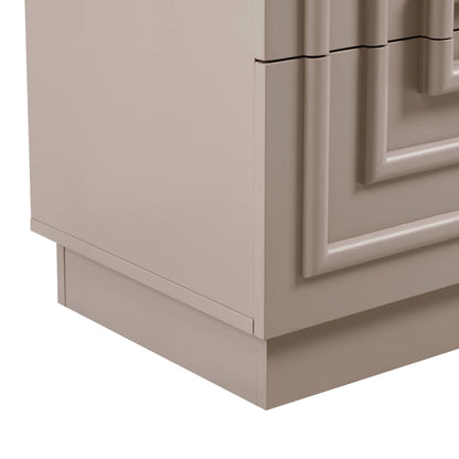 DUS-CC2-04163 Grade-B Dusk Pair of Harlow 2 Drawer Bedside Table - Taupe
 (set of 2) RRP £258.00